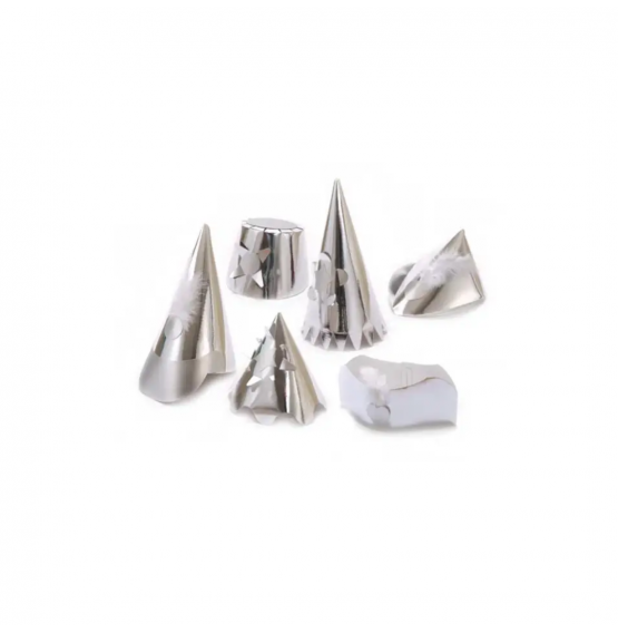 Silver Foil Party Hats  JUBILEE Adult size 